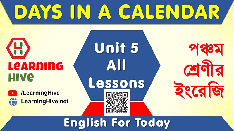 Days in a Calendar - Class Five English Lesson